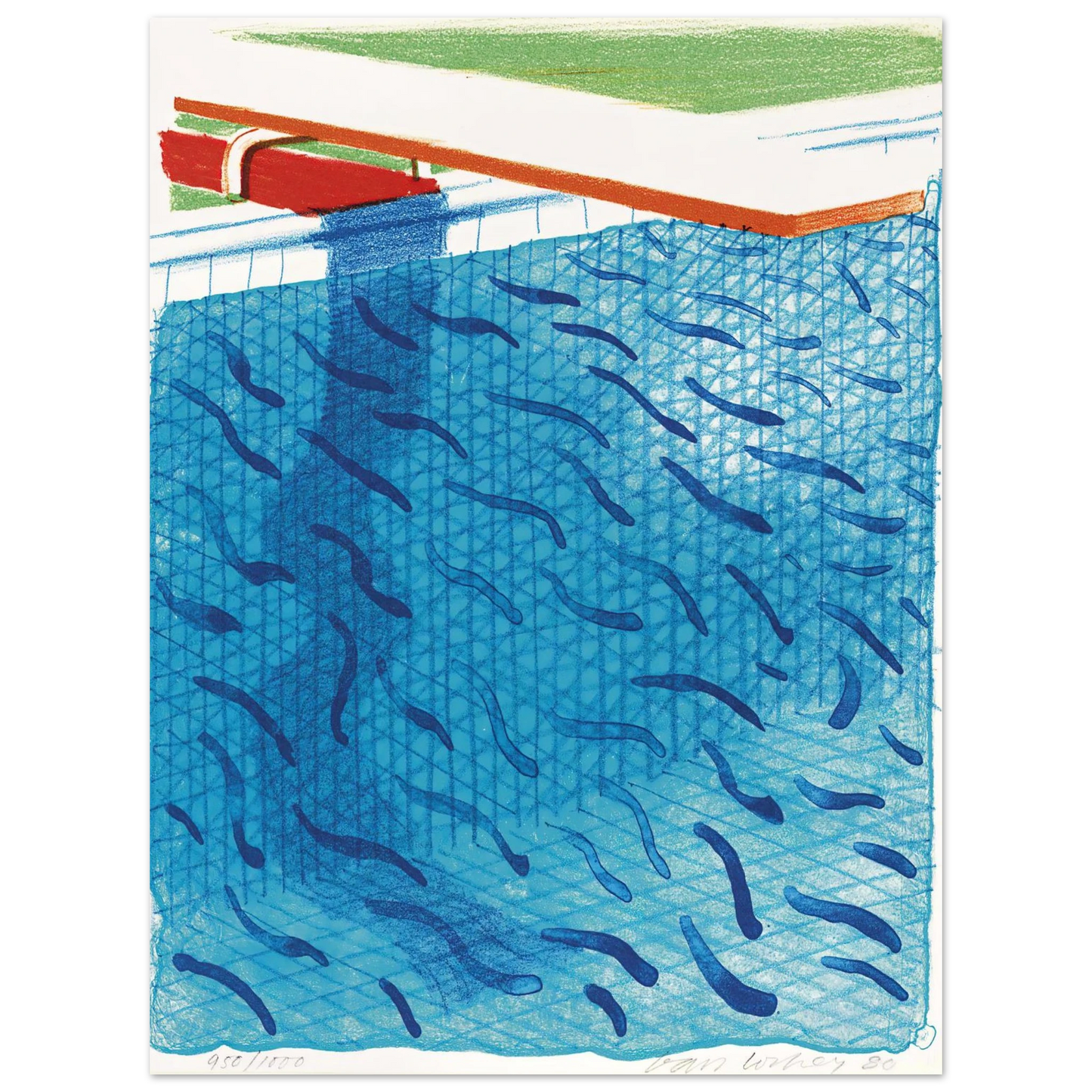 David Hockney - David Hockney Wall art - 70x70 cm / 28x28 inches - Premium Wooden Framed Poster With Fine Art Paper-canvas - Black frame
