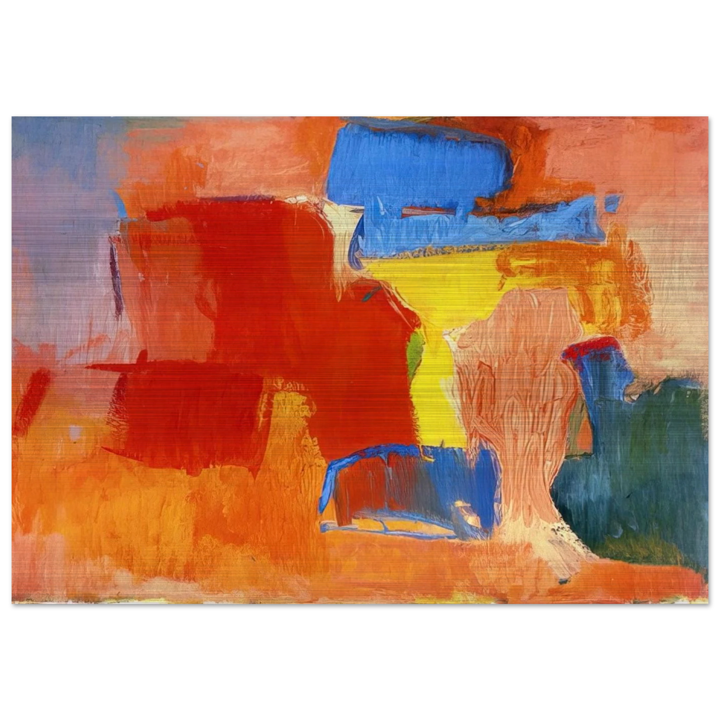 UNTITLED 1959 - Esteban Vicente Brushed Aluminum Print - 70x100 cm / 28x40 inches | Esteban Vicente Aluminum Print | Esteban Vicente Prints