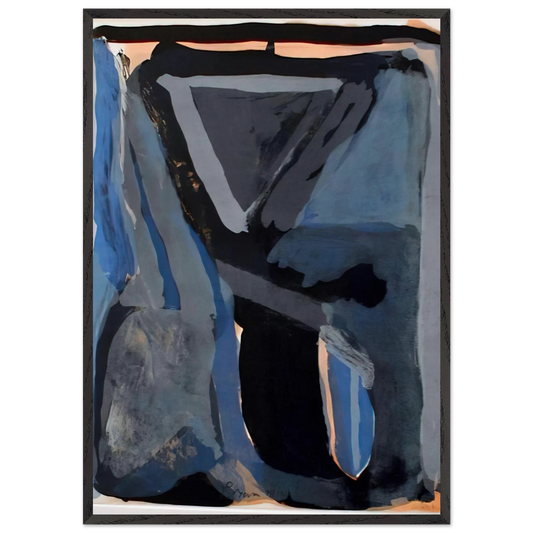 LUnique II - 1973 - Bram van Velde 70x100 cm / 28x40 inches Framed Art Print – Black Wooden Frame