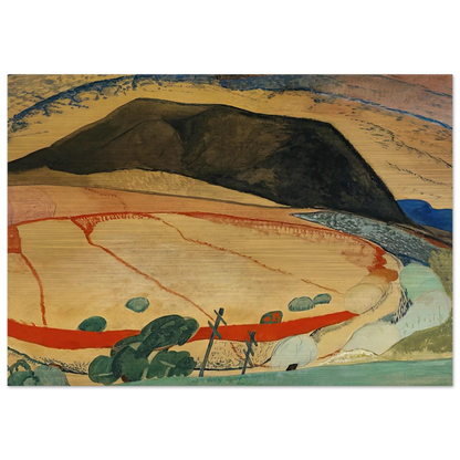 Black Mountain - 1931 - Grace Cossington Smith Brushed Aluminum Print - 70x100 cm / 28x40 inches | Grace Cossington Smith Aluminum Print | Grace Cossington Smith Prints