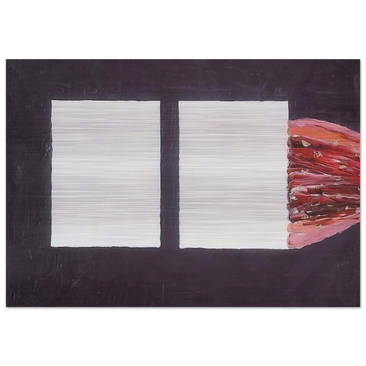 Untitled, No. 12a - 1957 - Forrest Bess Brushed Aluminum Print - 70x100 cm / 28x40 inches | Forrest Bess Aluminum Print | Forrest Bess Prints