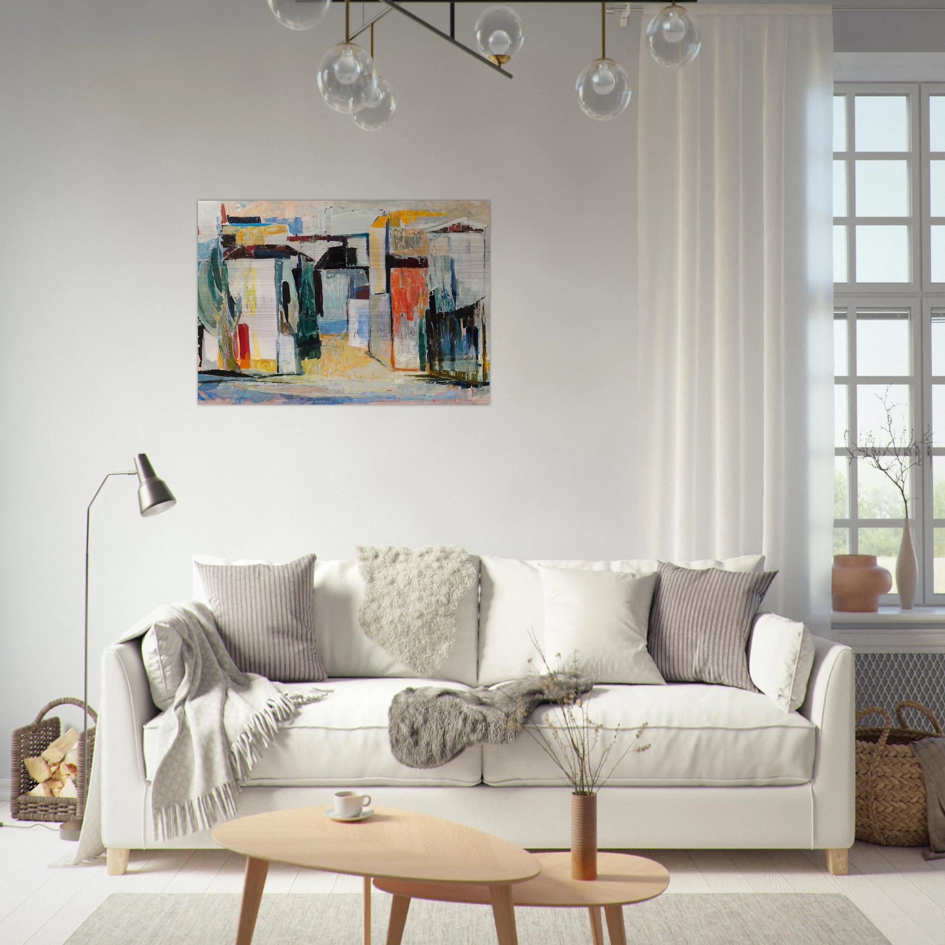 Houses - 1962 - Tove Jansson Brushed Aluminum Print - 70x100 cm / 28x40 inches | Tove Jansson Aluminum Print | Tove Jansson Prints