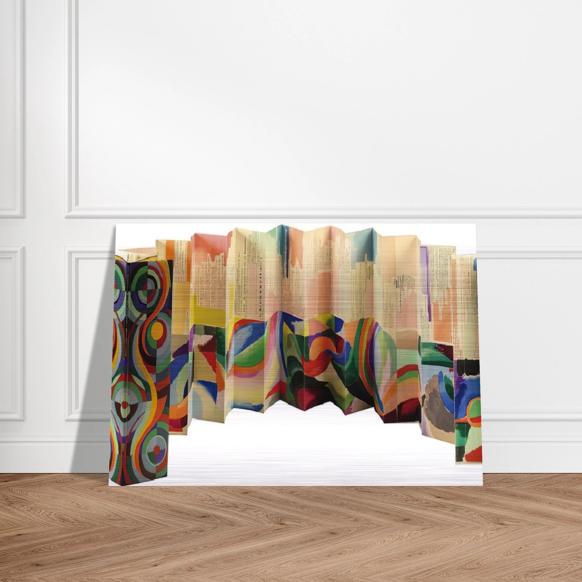 PROSE OF THE TRANS SIBERIAN AND OF LITTLE JEHANNE OF FRANCE 1913 - Sonia Delaunay Brushed Aluminum Print - 70x100 cm / 28x40 inches | Sonia Delaunay Aluminum Print | Sonia Delaunay Prints