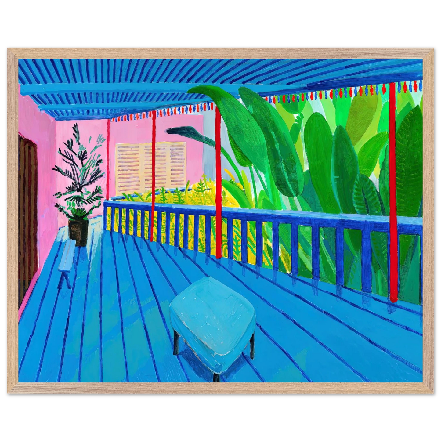 David Hockney - David Hockney Wall art - 60x90 cm / 24x36 inches - Premium Wooden Framed Poster With Fine Art Paper-canvas - Black frame