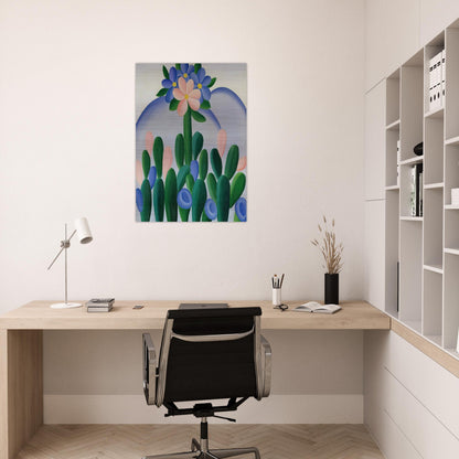 Manacá - Tarsila do Amaral Brushed Aluminum Print - 70x100 cm / 28x40 inches | Tarsila do Amaral Aluminum Print | Tarsila do Amaral Prints