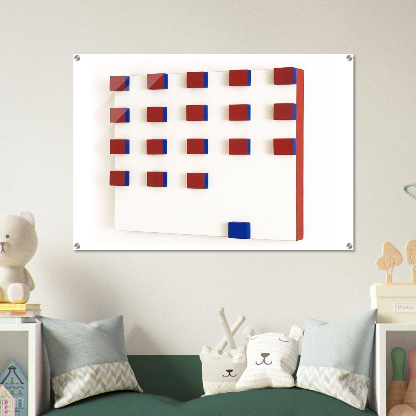 Relief in Red and Blue - 1956 - Lygia Pape Acrylic Print - 70x100 cm / 28x40″ inches