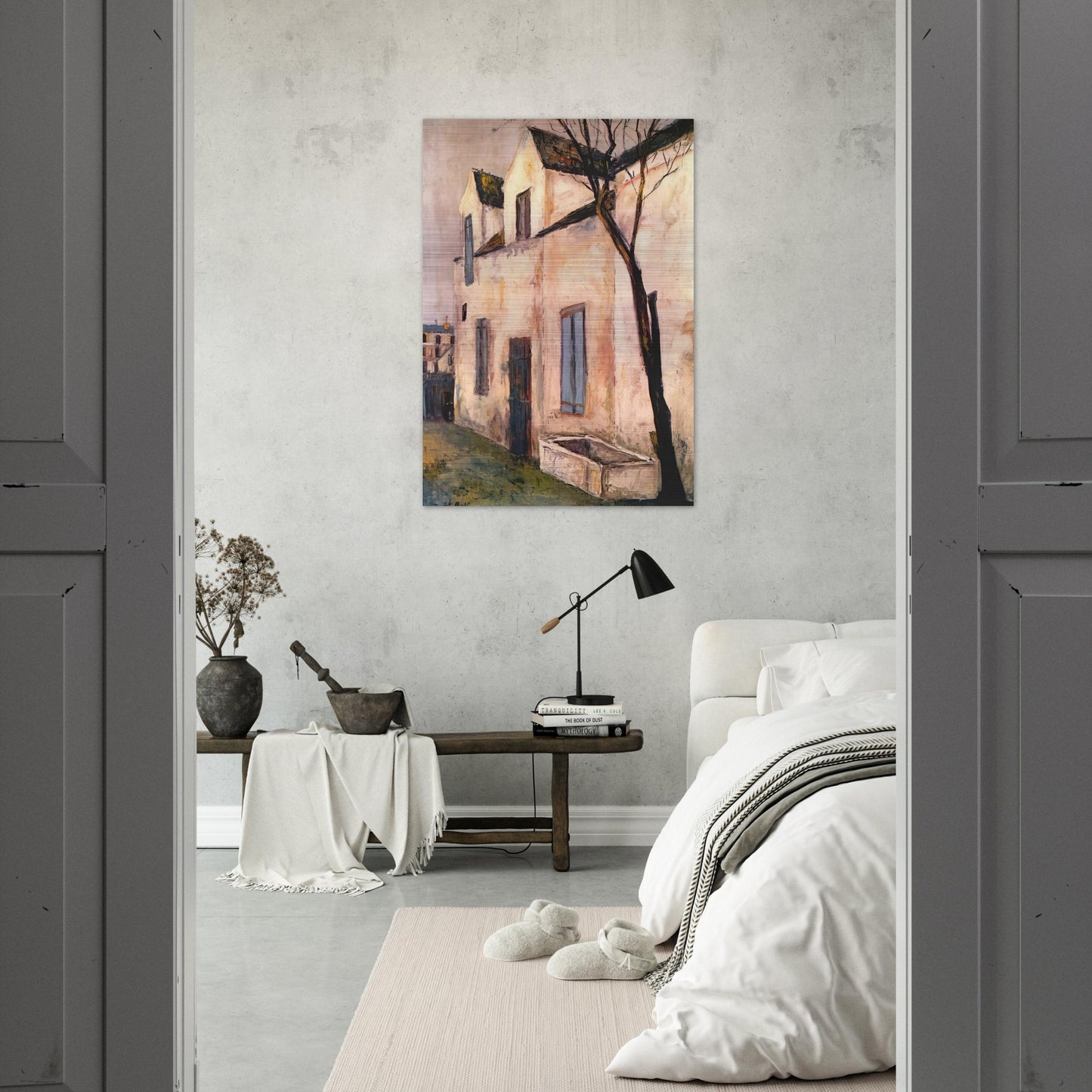 THE DEBRAY FARM - Maurice Utrillo Brushed Aluminum Print - 70x100 cm / 28x40 inches | Maurice Utrillo Aluminum Print | Maurice Utrillo Prints