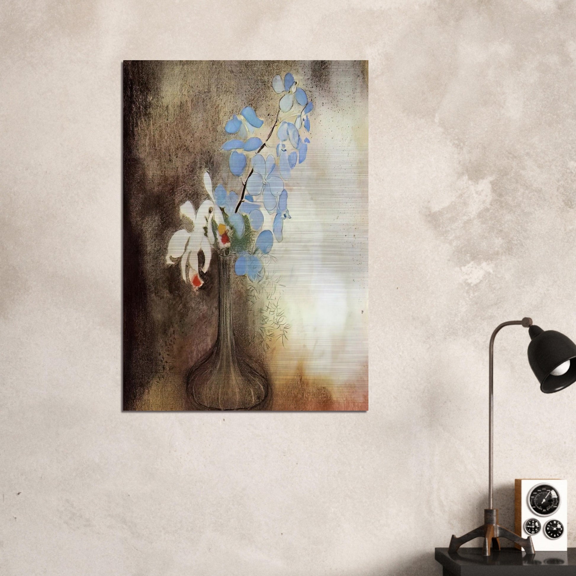ORCHIDS - Odilon Redon Brushed Aluminum Print - 70x100 cm / 28x40 inches | Odilon Redon Aluminum Print | Odilon Redon Prints