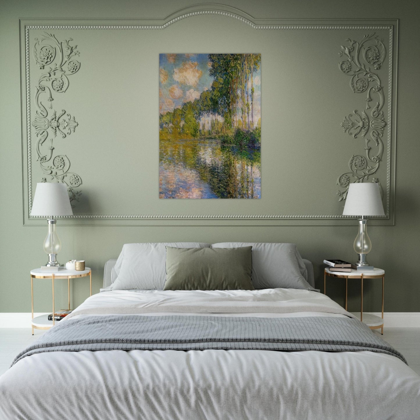 Poplars On The Banks Of The River Epte - claude monet Brushed Aluminum Print - 70x100 cm / 28x40 inches | claude monet Aluminum Print | claude monet Prints