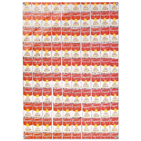 100 Cans - Andy Warhol Acrylic Print - 70x100 cm / 28x40″ inches | Andy Warhol Wall Art | Andy Warhol Prints