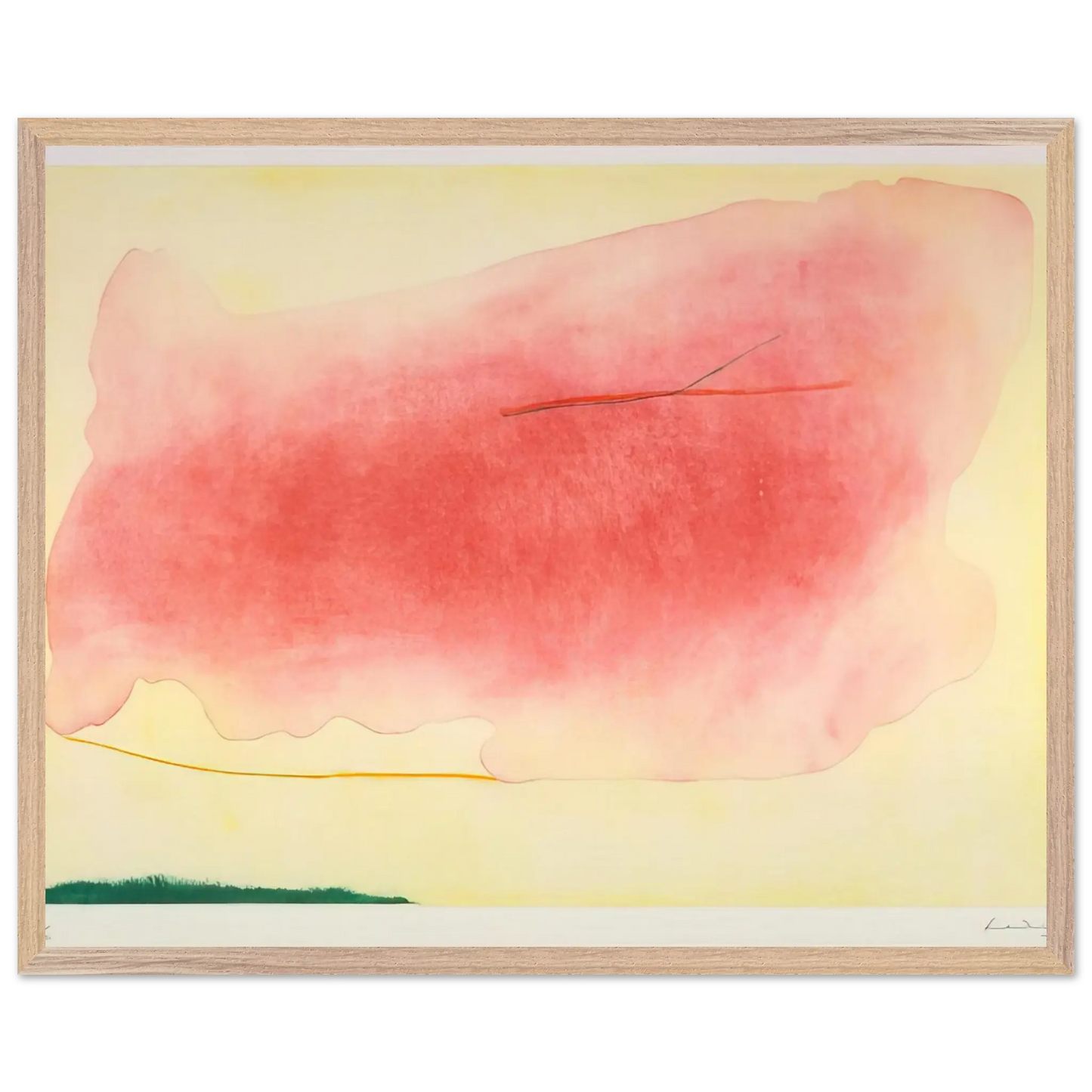 Helen Frankenthaler - Nepenthe - 1972 Wall art - 70x100 cm / 28x40 Inches - Premium Wooden Framed Poster With Fine Art Paper - Wood frame
