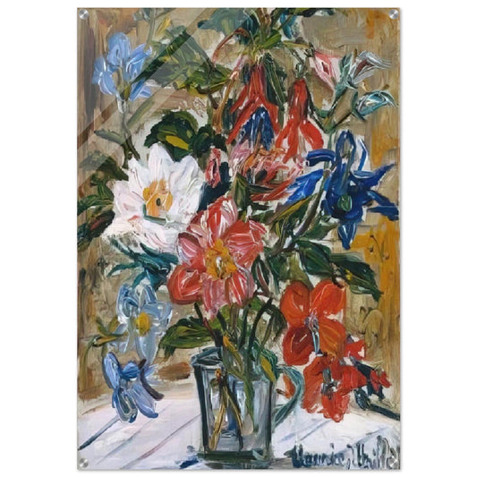 VASE WITH FLOWERS - Maurice Utrillo Acrylic Print - 70x100 cm / 28x40″ inches