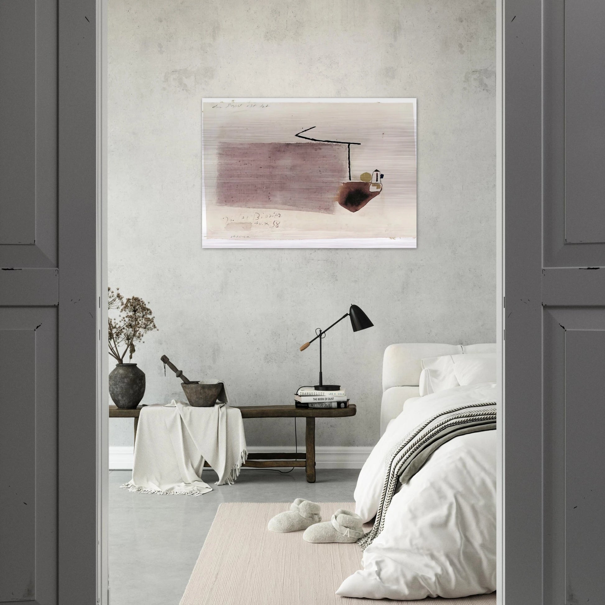 14.X.58 - 1958 - Julius Bissier Brushed Aluminum Print - 70x100 cm / 28x40 inches | Julius Bissier Aluminum Print | Julius Bissier Prints