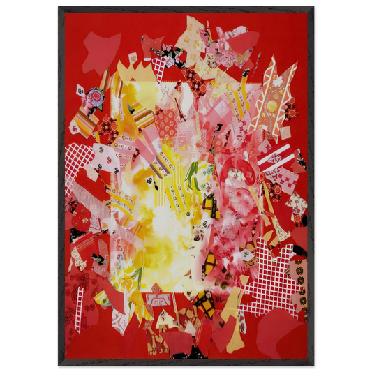 Explode - 1972 - Miriam Schapiro 70x100 cm / 28x40 inches Framed Art Print – Black Wooden Frame