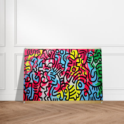 UNTITLED 1987 - Keith Haring Acrylic Print - 70x100 cm / 28x40″ inches