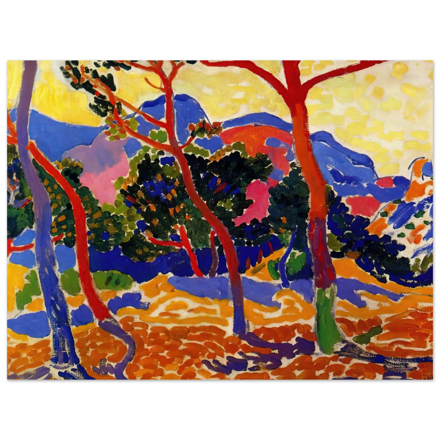 Andre Derain - THE TREES  75x100 cm / 30x40inches Fine Art Poster