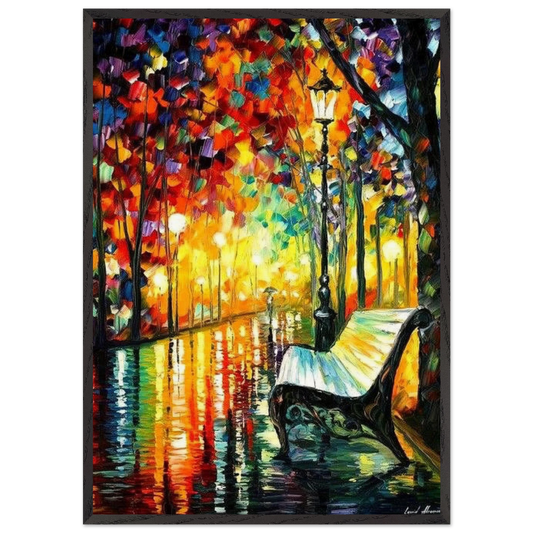 Leonid Afremov N26 - Leonid Afremov 70x100 cm / 28x40 inches Framed Art Print – Black Wooden Frame