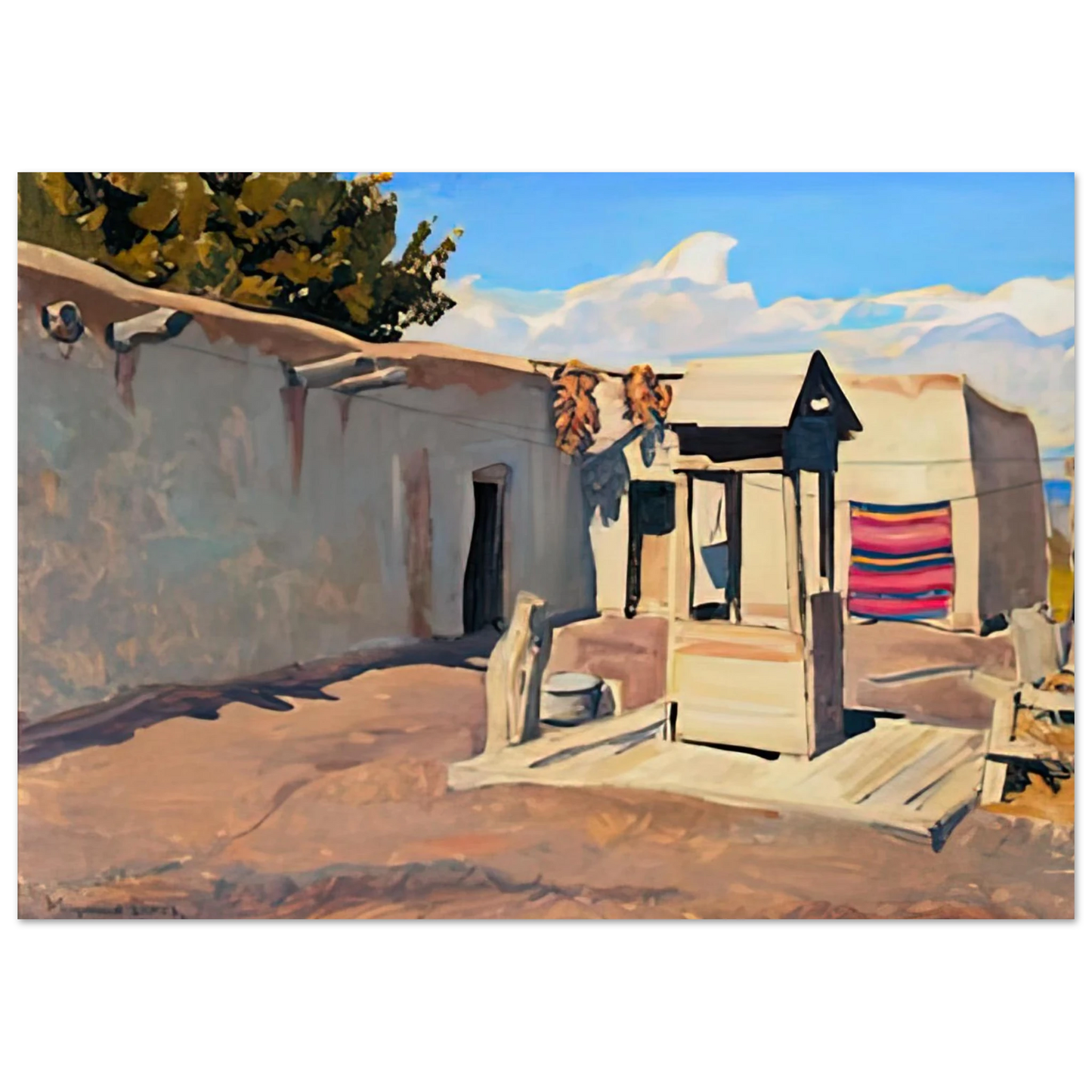 Maynard Dixon - OLD PATIO 1931 Wall art - A1 (59.4 x 84.1  cm) - Fine Art Poster-canvas - -
