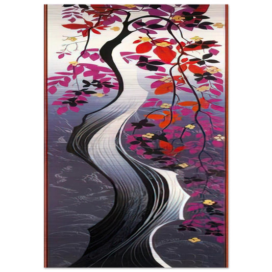 Twisted Tree - Eyvind Earle Brushed Aluminum Print - 70x100 cm / 28x40 inches | Eyvind Earle Aluminum Print | Eyvind Earle Prints