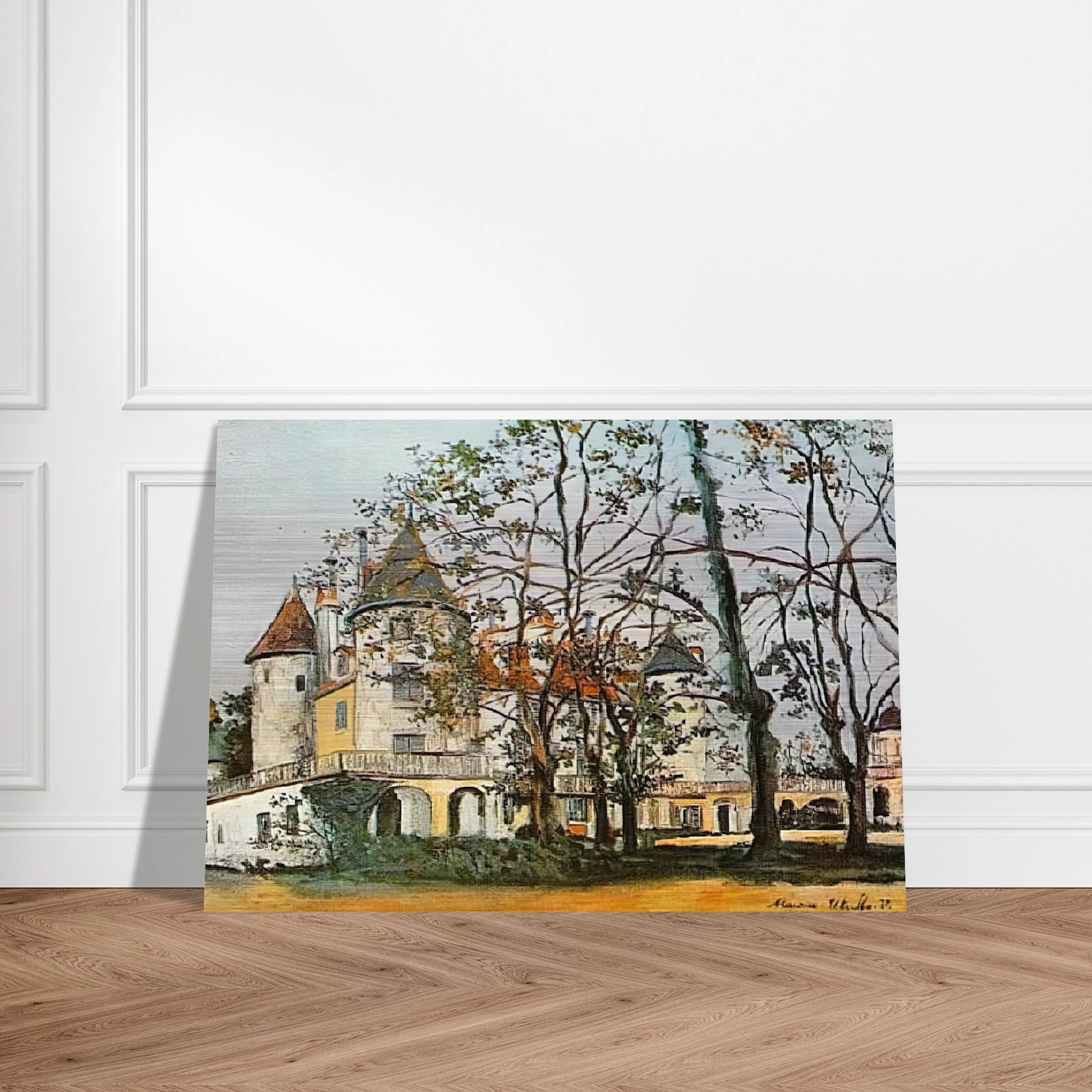 THE CASTLE - Maurice Utrillo Brushed Aluminum Print - 70x100 cm / 28x40 inches | Maurice Utrillo Aluminum Print | Maurice Utrillo Prints