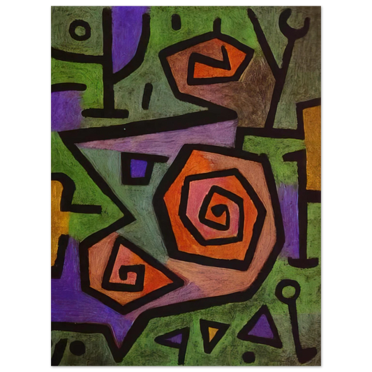 Paul Klee - HEROIC ROSES 1938  75x100 cm / 30x40inches Fine Art Poster