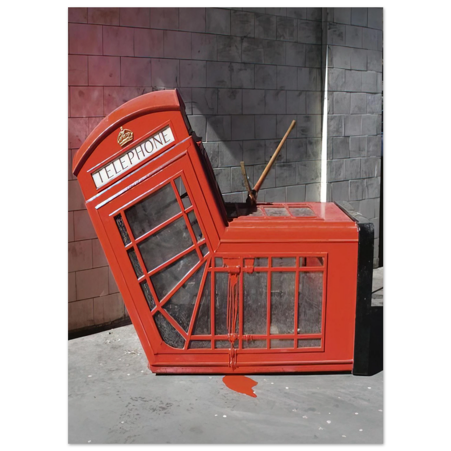 Banksy - VANDALISED PHONE BOX 2005 Fine Art Poster
