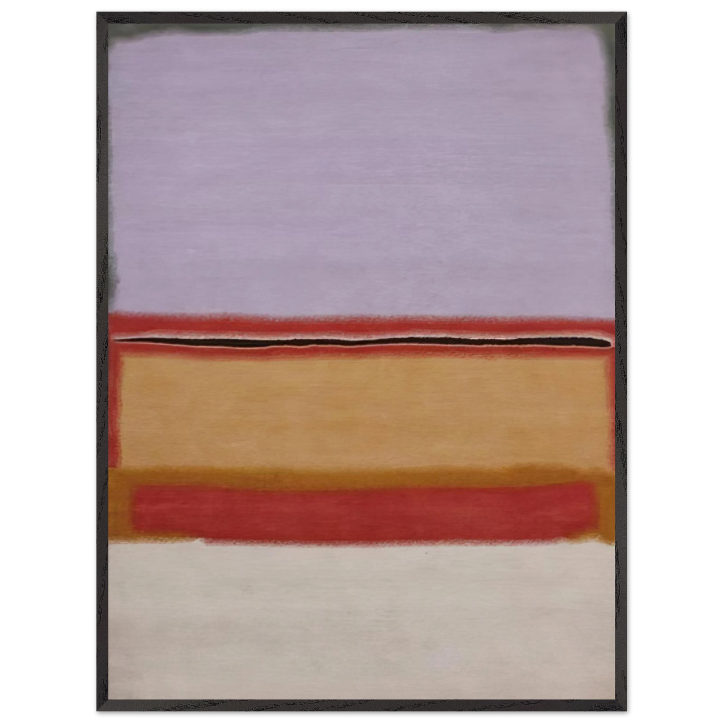 Mark Rothko - Orange over Violet - 1968 Wall Art - 60x80 cm / 24x32 inches - Premium Wooden Framed Poster With Fine Art Paper - White frame
