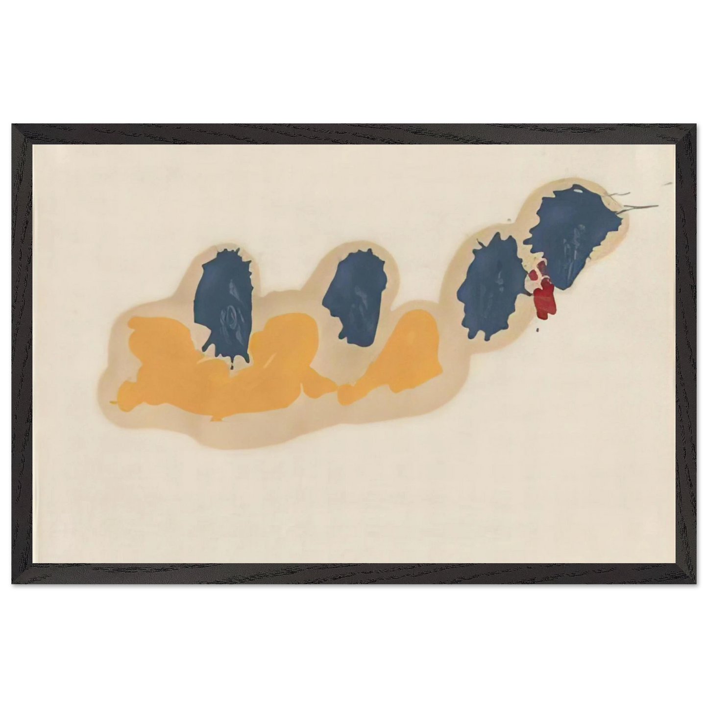 Helen Frankenthaler - April IV - 1960 Wall art - 30x45 cm / 12x18 inches - Premium Wooden Framed Poster With Fine Art Paper-canvas - White frame