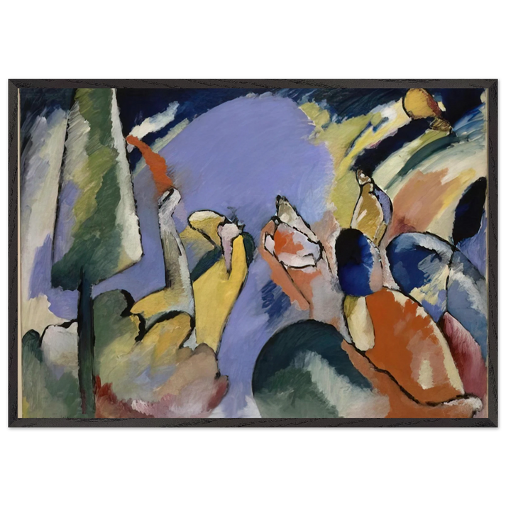 IMPROVISATION XIV 1910 - Wassily Kandinsky 70x100 cm / 28x40 inches Framed Art Print – Black Wooden Frame