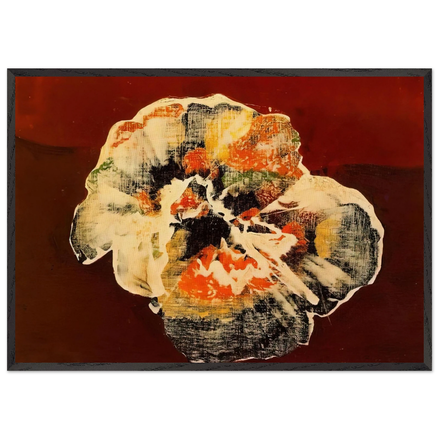 Flower Shell - Max Ernst 70x100 cm / 28x40 inches Framed Art Print – Black Wooden Frame