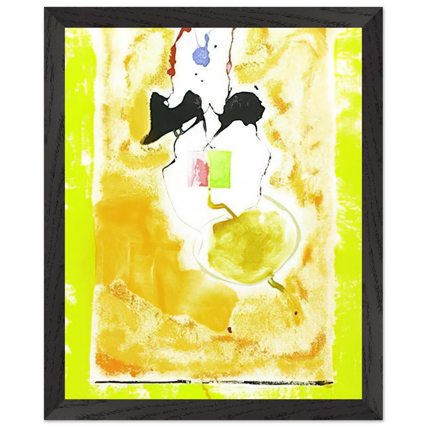 Helen Frankenthaler - Solar Imp - 2001 Wall art - 13x18 cm / 5x7 inches - Premium Wooden Framed Poster With Fine Art Paper-canvas - Wood frame