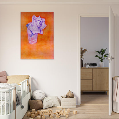 White Rose in a Glass - Piet Mondrian Brushed Aluminum Print - 70x100 cm / 28x40 inches | Piet Mondrian Aluminum Print | Piet Mondrian Prints