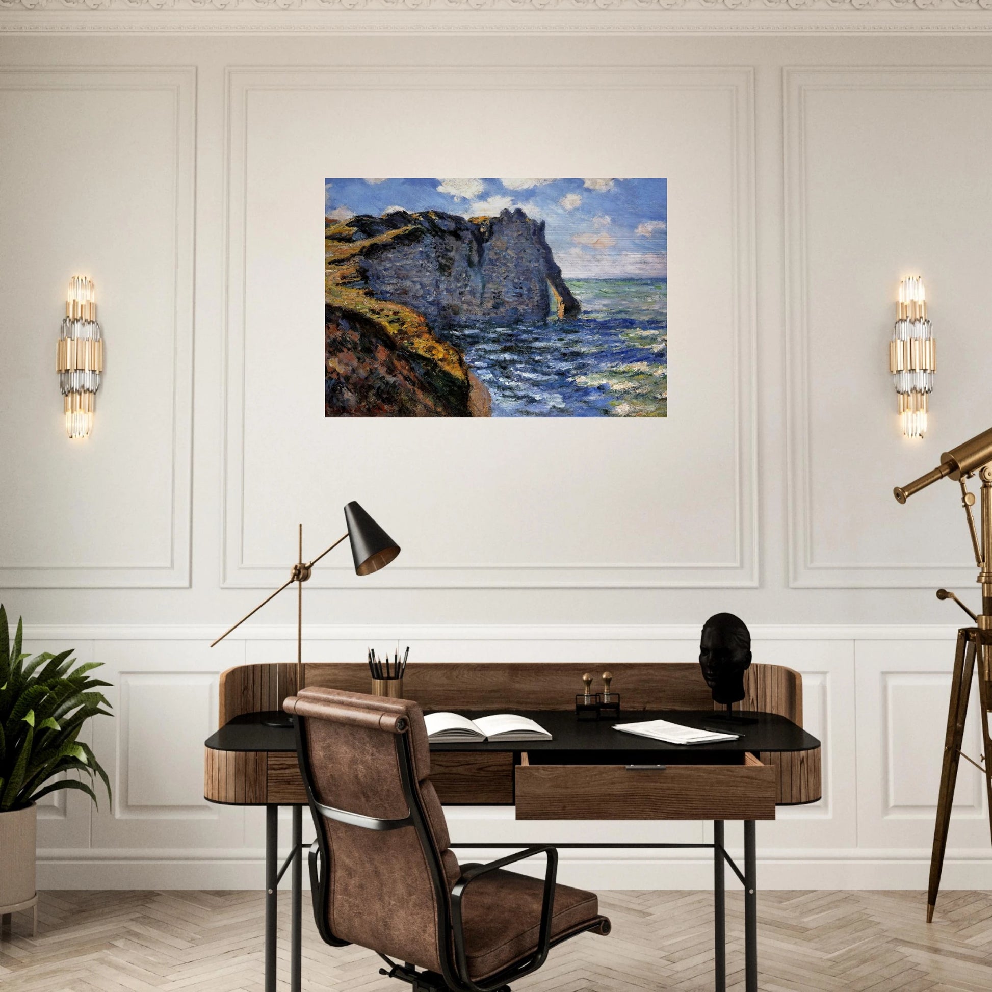 The Manneport - claude monet Brushed Aluminum Print - 70x100 cm / 28x40 inches | claude monet Aluminum Print | claude monet Prints