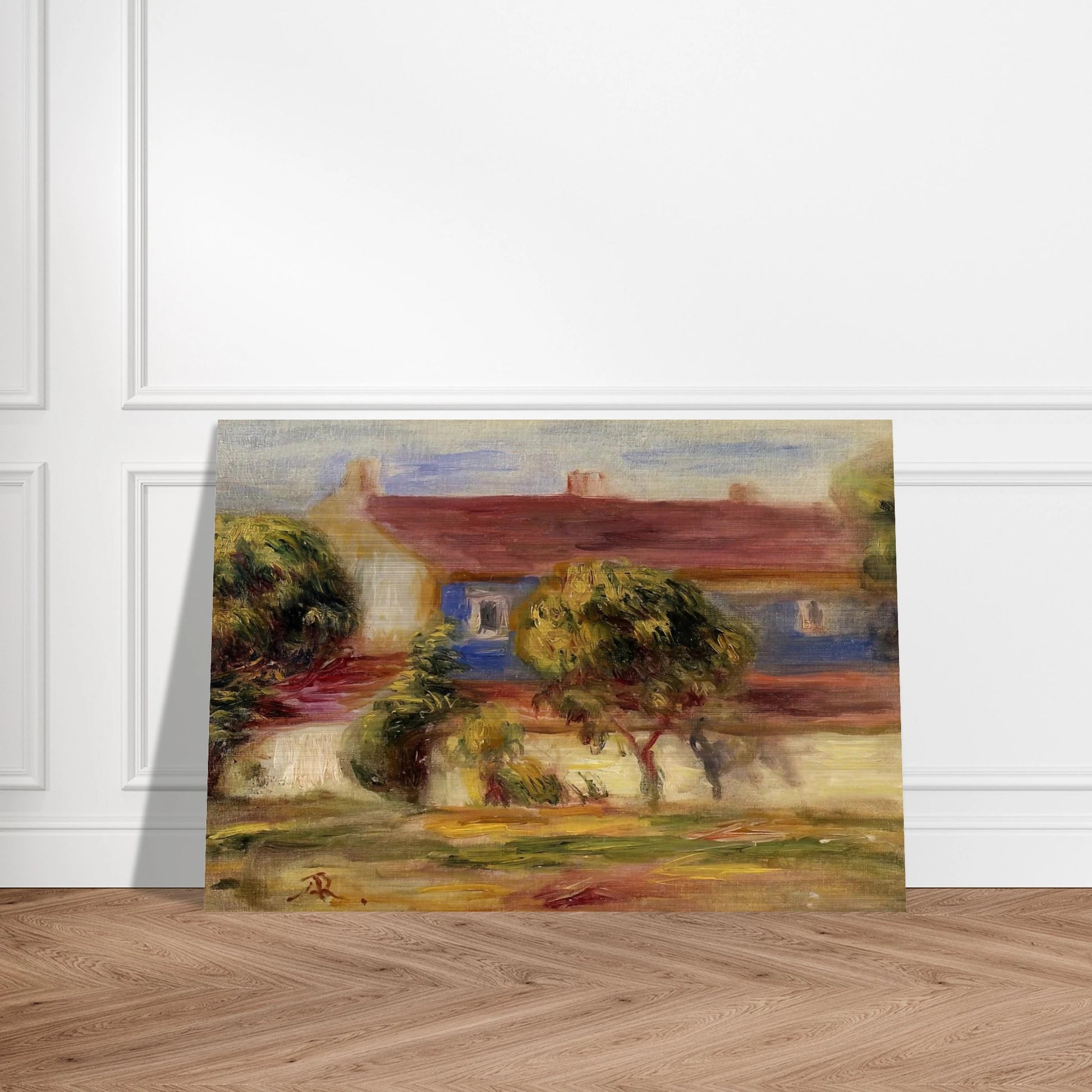 The Artist s House - Pierre-Auguste Renoir Brushed Aluminum Print - 70x100 cm / 28x40 inches | Pierre-Auguste Renoir Aluminum Print | Pierre-Auguste Renoir Prints