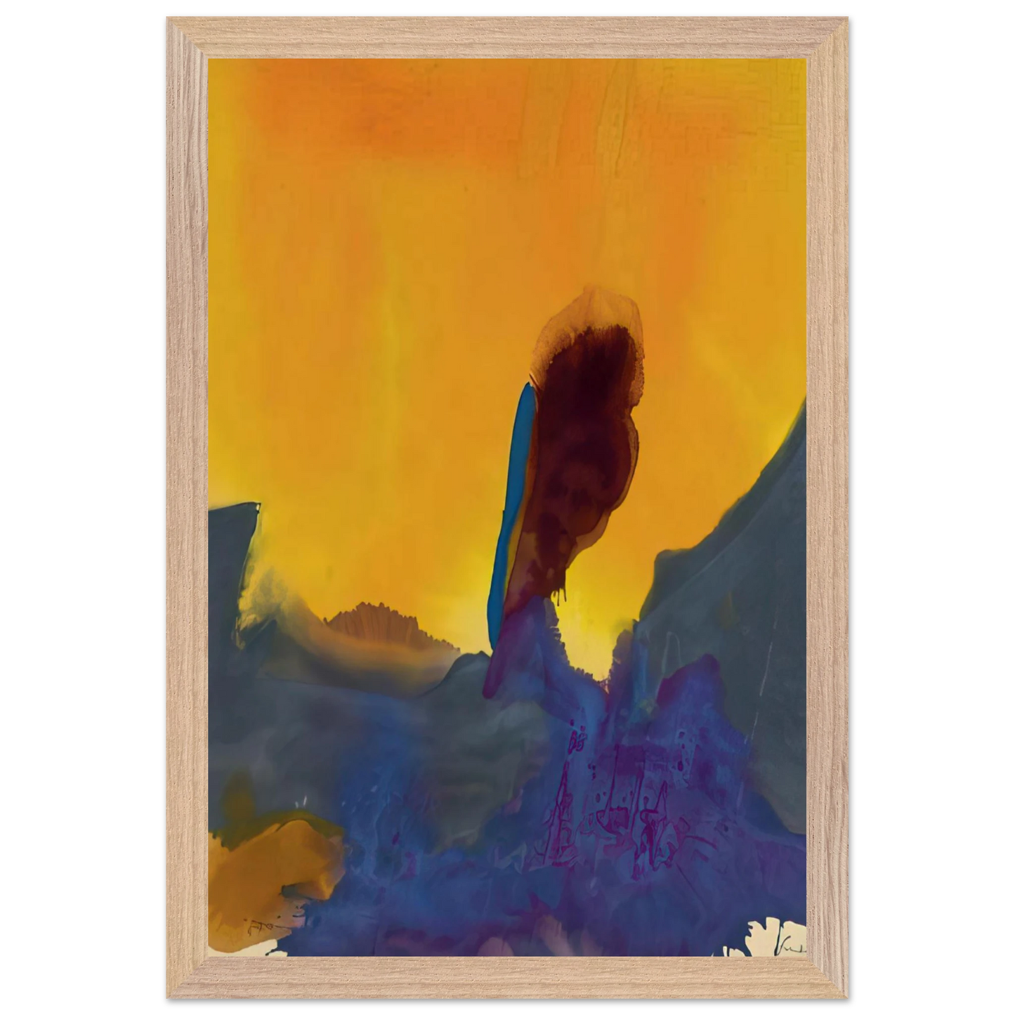 Helen Frankenthaler - Glow II - 1968 Wall art - 30x45 cm / 12x18 inches - Fine Art Poster-canvas - -