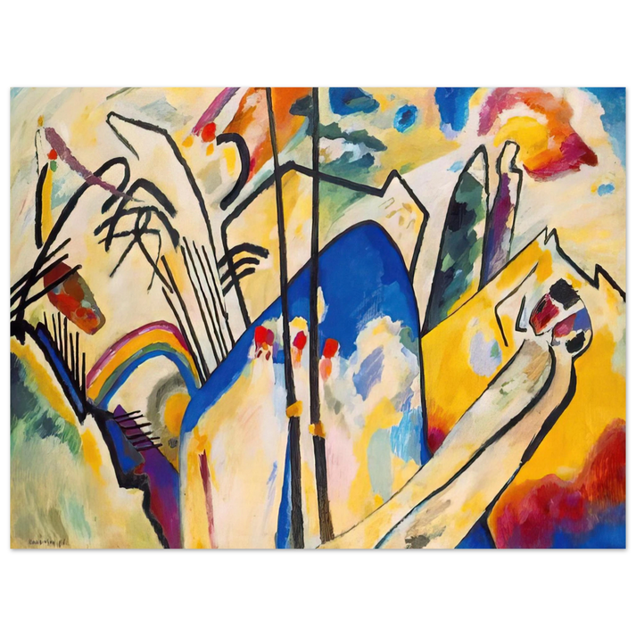 Wassily Kandinsky - COMPOSITION IV 1911  75x100 cm / 30x40inches Fine Art Poster