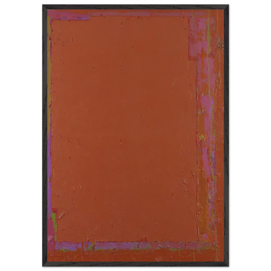 20574 - 1974 - John Hoyland 70x100 cm / 28x40 inches Framed Art Print – Black Wooden Frame