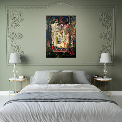 Window on Montana - PD Pattern and Decoration - Miriam Schapiro Brushed Aluminum Print - 70x100 cm / 28x40 inches | Miriam Schapiro Aluminum Print | Miriam Schapiro Prints