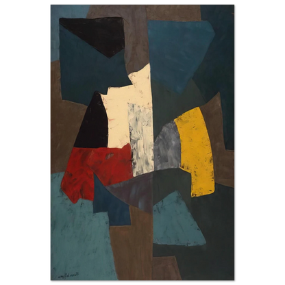 Abstract Composition - 1954 - Serge Poliakoff Art Prints - 100x150 cm / 40x60″ inches | Serge Poliakoff Poster | Serge Poliakoff Prints