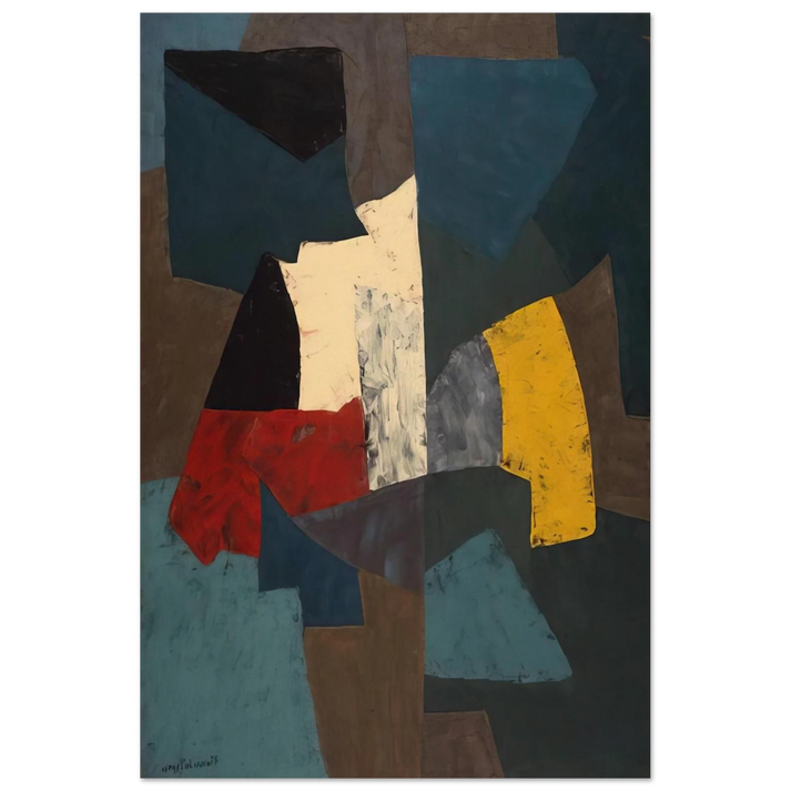 Abstract Composition - 1954 - Serge Poliakoff Art Prints - 100x150 cm / 40x60″ inches | Serge Poliakoff Poster | Serge Poliakoff Prints
