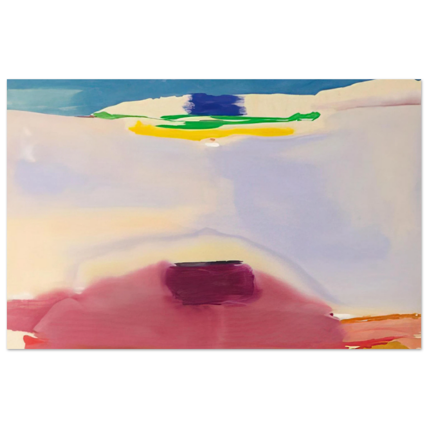 Helen Frankenthaler - Leveling - 1973 Wall art - 40x50 cm / 16x20 inches - Premium Wooden Framed Poster With Fine Art Paper-canvas - Wood frame