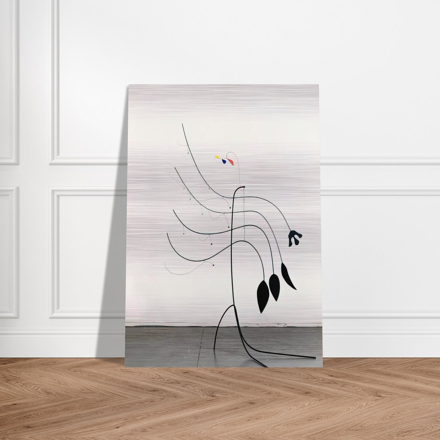 FOUR LEAVES AND THREE PETALS 1939 - Alexander Calder Brushed Aluminum Print - 70x100 cm / 28x40 inches | Alexander Calder Aluminum Print | Alexander Calder Prints