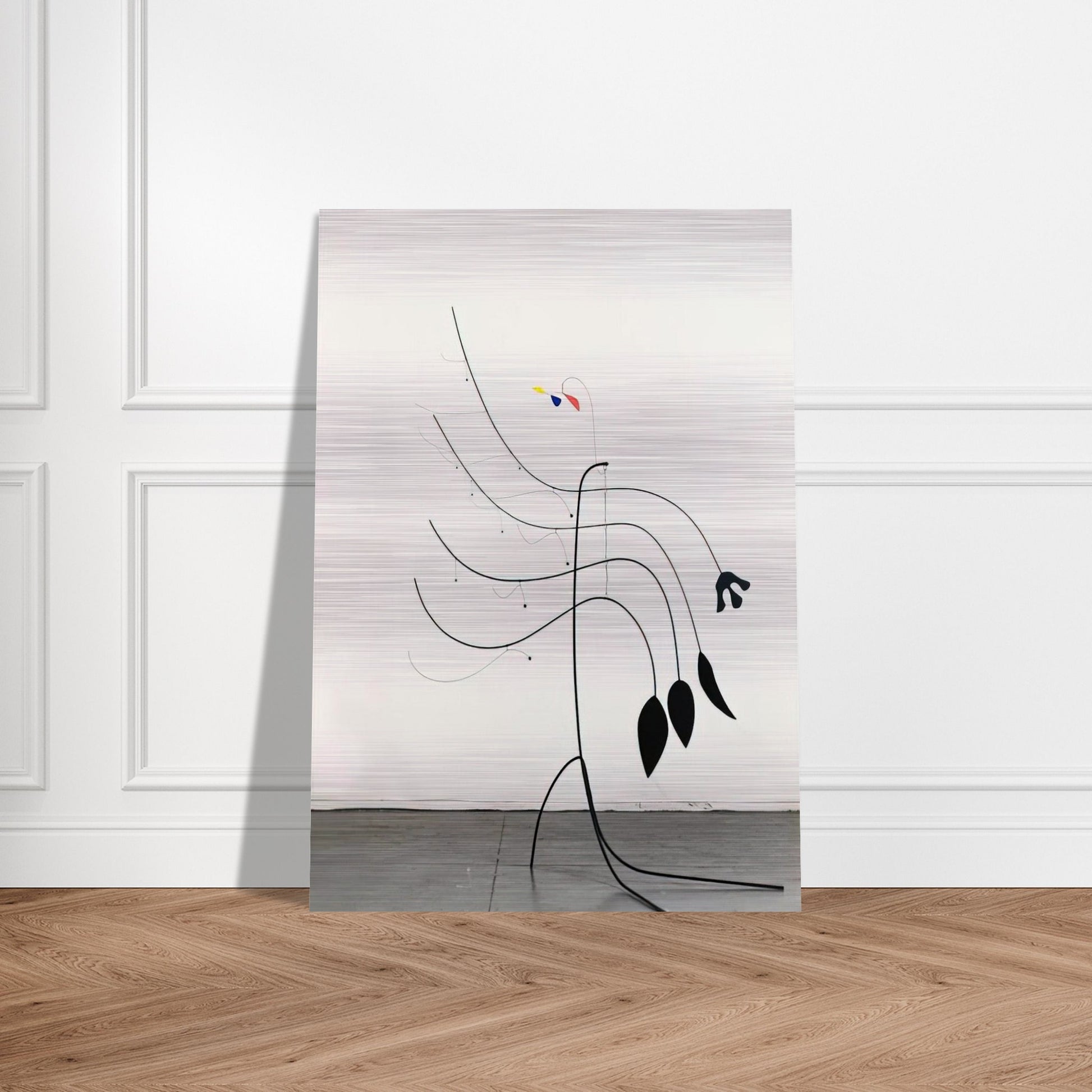 FOUR LEAVES AND THREE PETALS 1939 - Alexander Calder Brushed Aluminum Print - 70x100 cm / 28x40 inches | Alexander Calder Aluminum Print | Alexander Calder Prints