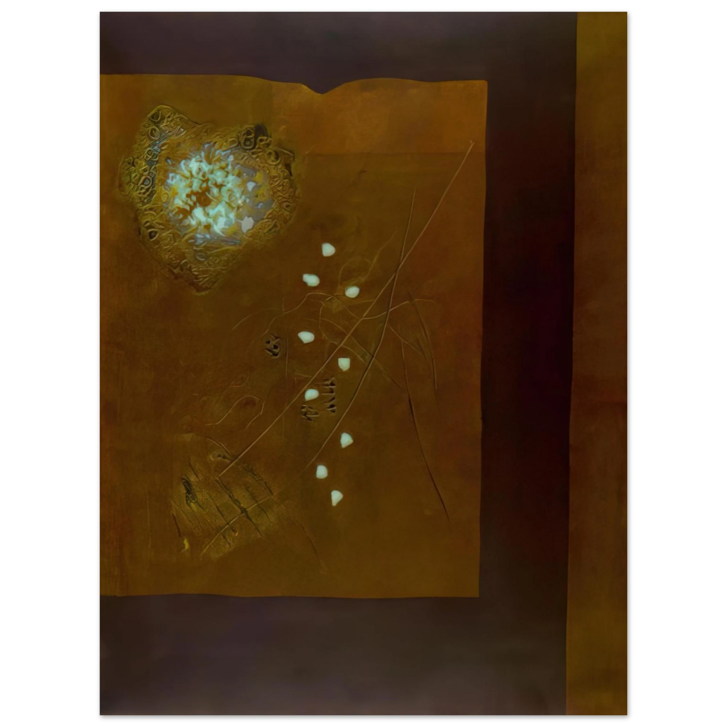 Hiroyuki Tajima - Brown Wall - 1971  75x100 cm / 30x40inches Fine Art Poster
