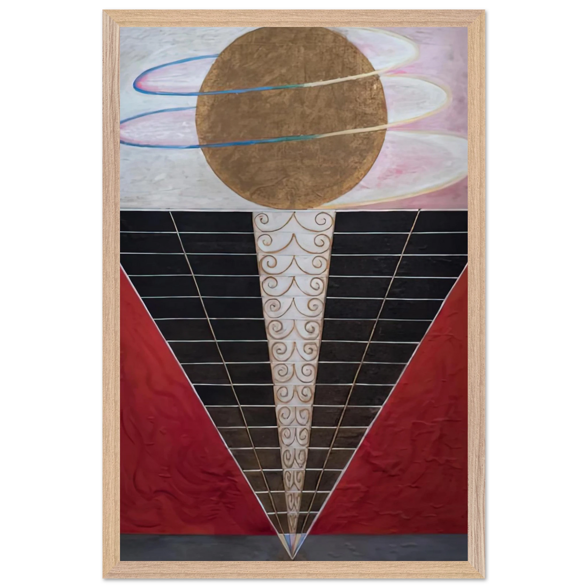 Hilma af Klint - ALTARPIECE NO 2 1915 Wall art - 20x25 cm / 8x10 inches - Premium Wooden Framed Poster With Fine Art Paper-canvas - White frame