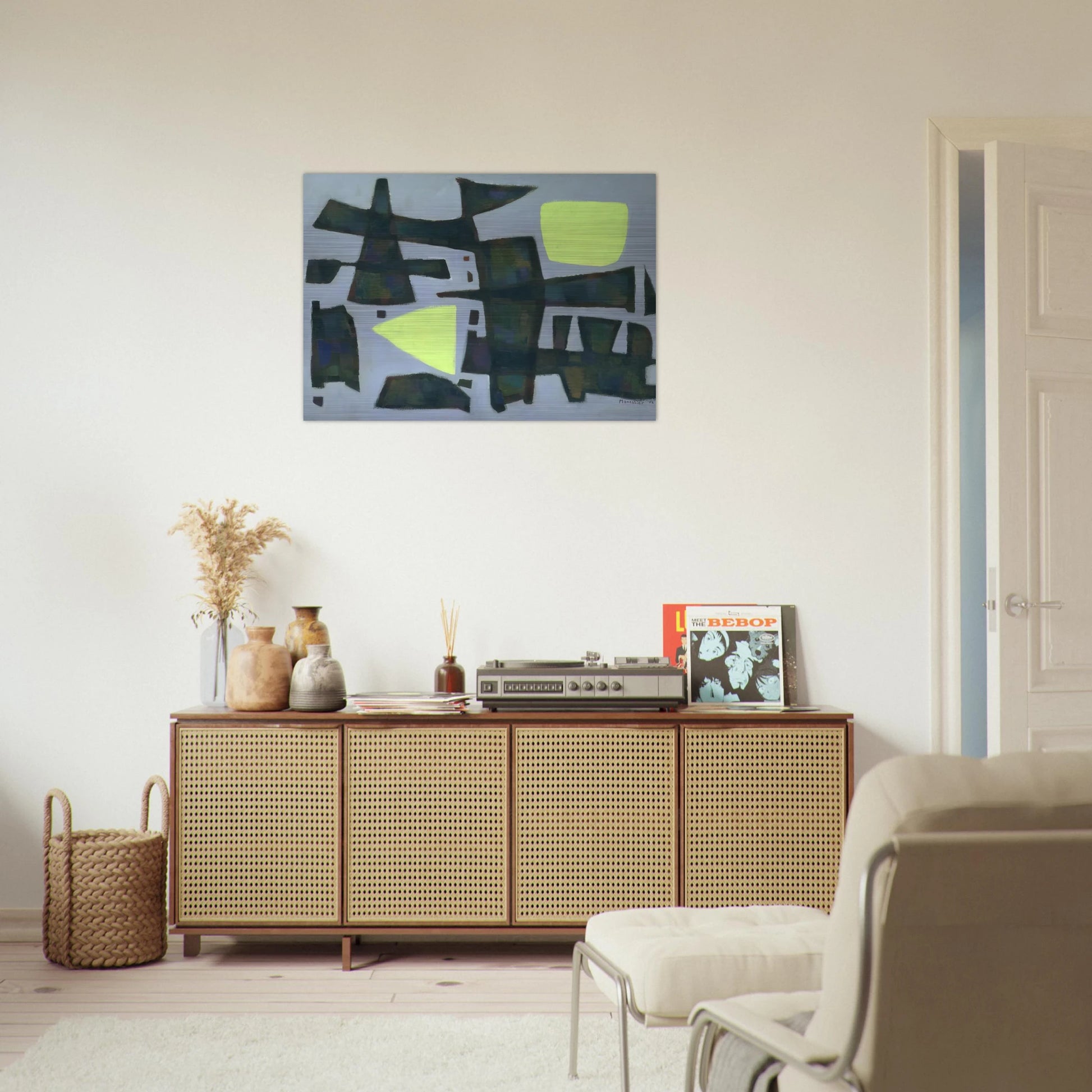 -12° - 1956 - Alfred Manessier Brushed Aluminum Print - 70x100 cm / 28x40 inches | Alfred Manessier Aluminum Print | Alfred Manessier Prints
