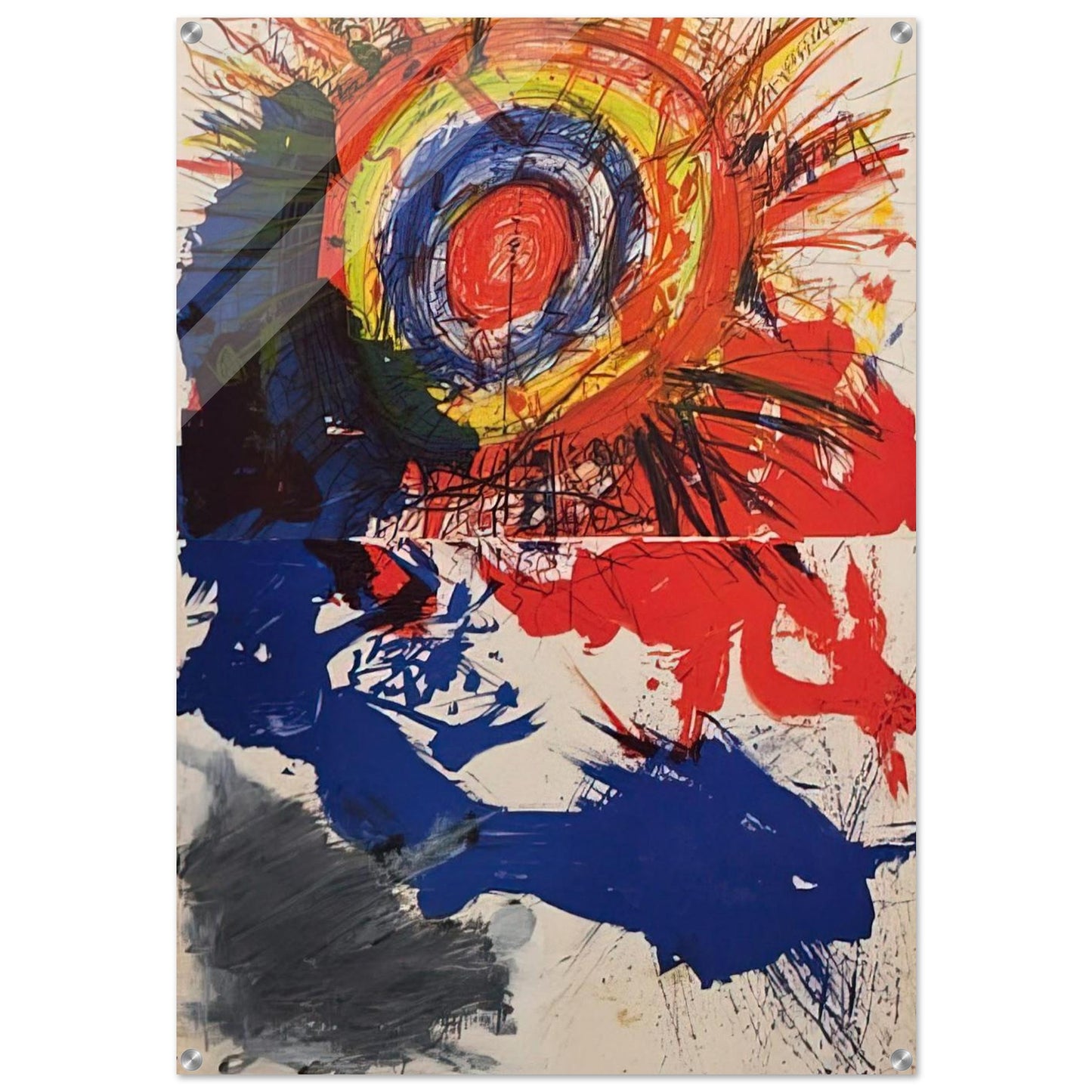 Composition - 1957 - Walasse Ting Acrylic Print - 70x100 cm / 28x40″ inches | Walasse Ting Wall Art | Walasse Ting Prints
