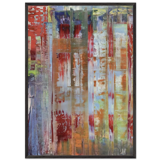 ABSTRACT BILDING - Gerhard Richter 70x100 cm / 28x40 inches Framed Art Print – Black Wooden Frame
