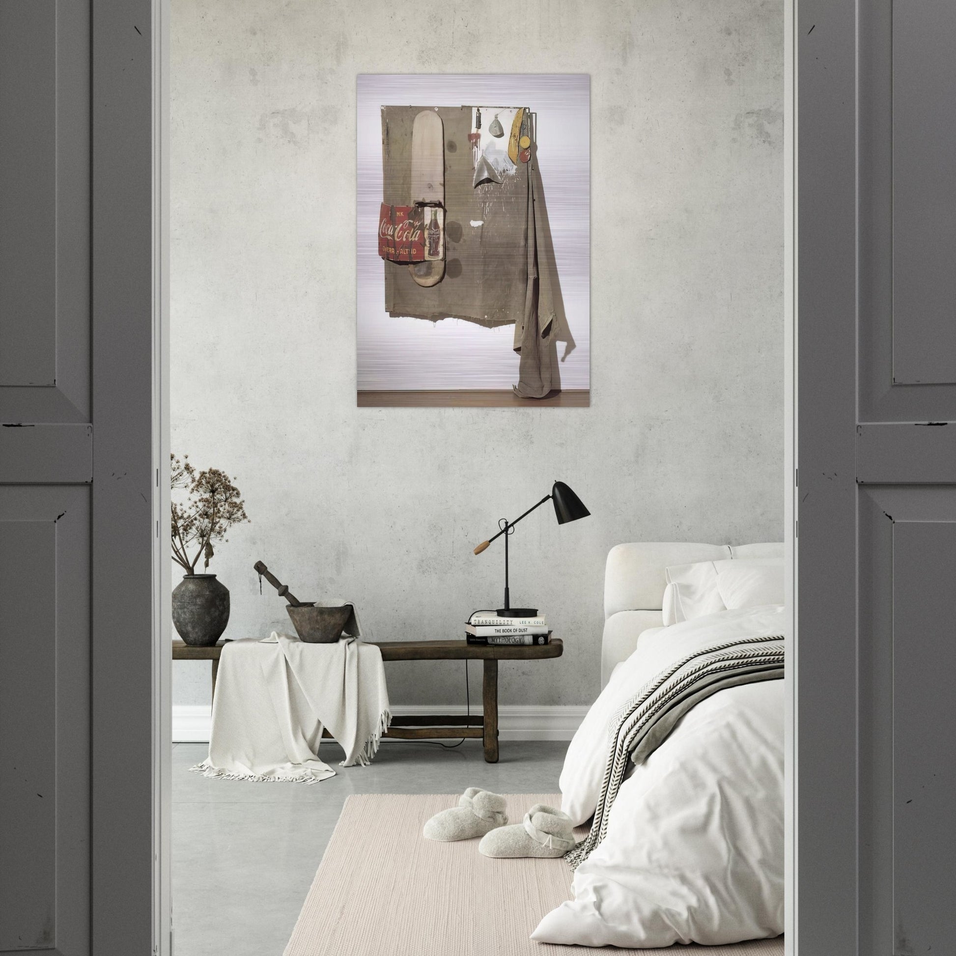 DYLABY 1962 - Robert Rauschenberg Brushed Aluminum Print - 70x100 cm / 28x40 inches | Robert Rauschenberg Aluminum Print | Robert Rauschenberg Prints