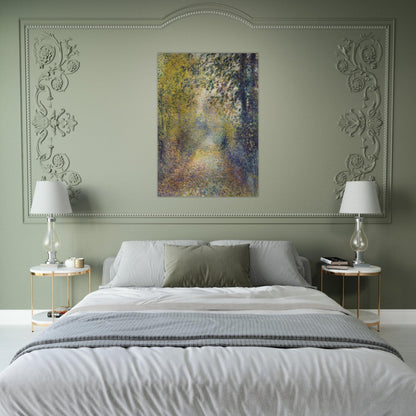 In the Woods - Pierre-Auguste Renoir Brushed Aluminum Print - 70x100 cm / 28x40 inches | Pierre-Auguste Renoir Aluminum Print | Pierre-Auguste Renoir Prints